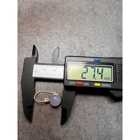 NEW Blue chalcedony sterling silver earrings 4.61 grams - Picture 3 of 7